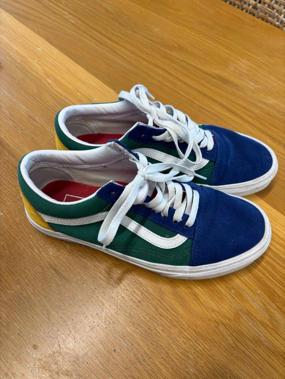Vans Blue Green Yellow Low-Top Sneakers